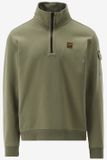 PME Legend Regular Fit Trui ritssluiting Oliegroen