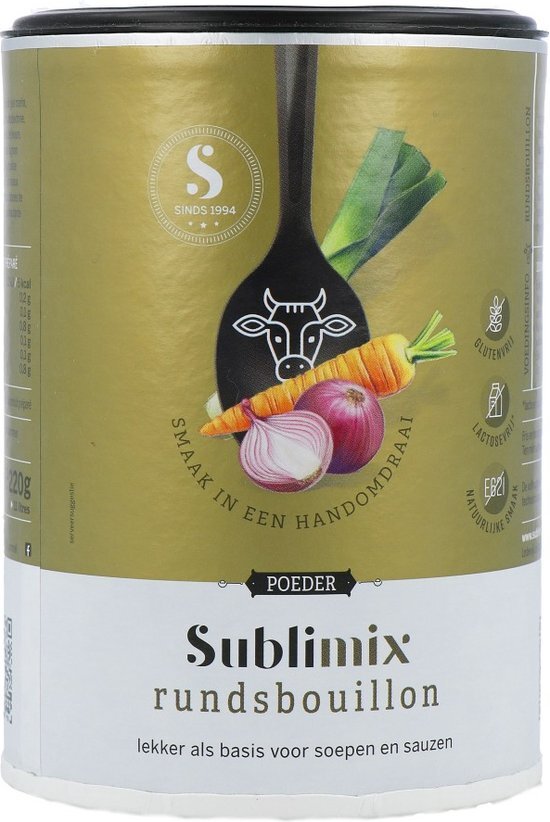 Sublimix Vleesbouillon Glutenvrij 220gr