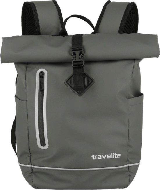 Travelite Basics Roll-Up Backpack Plane 19L Anthrazit Grijs