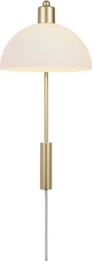 Nordlux Ellen Wandlamp E27 Messing/Opaal Wit