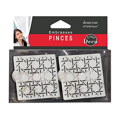 Douceur d'Intérieur Tie Backs - Metalen Patina - Emery Wit/Goud - 6,8 x 6,8 cm - Set van 2