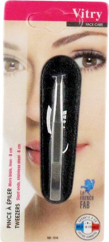 Vitry Epilatiepincet Schuin Stomp - Wit - 8 cm