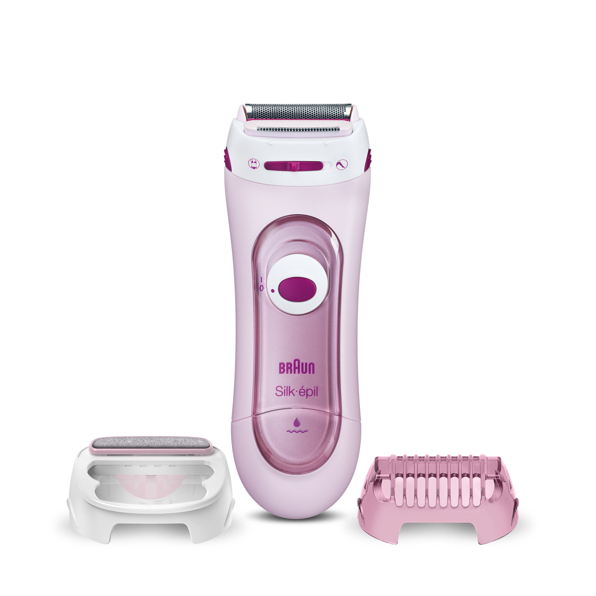 Braun Silk-&#233;pil  Silk-&#233;pil Lady Shaver 5-360 Roze - 3in1 Elek Scheerapparaat, Trimmer En Scrubsysteem Met Snoer