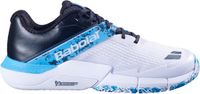 Babolat Movea 2 Heren Padel Schoenen Wit/Cyaan Blauw Maat 41