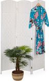 Relaxdays Kamerscherm - 3-delig - 170 x 120 cm - Wit