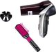 Klein Toys Braun Satin Hair 7 haardroger met borstel - roze/zwart