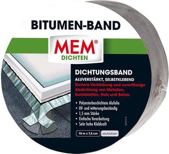 MEM Bauchemie Dak reparatie tape 75 mm - 10 m - Transparant