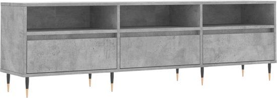 vidaXL Tv-meubel 150x30x44,5 cm bewerkt hout betongrijs