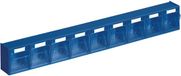 Lockweiler transparant magazijn H 77 x B 600 x D 63 mm blauw - 15 vakken