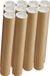 Merkloos Poster koker - 10x - 650 x 50 mm - bruin - karton - met witte deksel