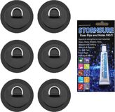 BRUNELLI D-RING PAD Kit de renforts pour fixation de siège de kayak sur planche de SUP, 6 patchs avec 15 g de colle