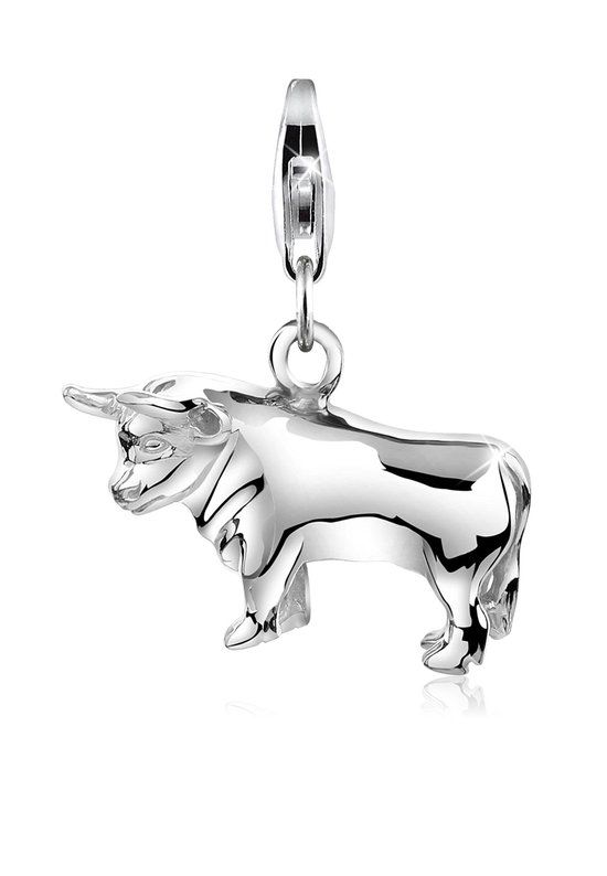 Nenalina Dames Bedel Anhänger Sternzeichen Stier Taurus 925 Zilver - Zilver - 4.6 g