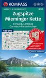 KOMPASS Wanderkarte 25 Zugspitze, Mieminger Kette, Ehrwald, Lermoos, Garmisch-Partenkirchen, Reutte 1:50.000