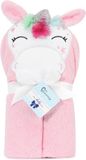 Be Mammy Babydeken - Kaphanddoek - Kinderdeken - Wiegdeken - Dekentje Baby - 95 x 95 cm - Roze - Eenhoorn