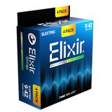 Elixir Strings Cordes de guitare électrique avec technologie OPTIWEB®, Super Light (.009-.042) - Amazon Exclusive 4 paquets