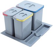 Teka Eco Easy 60 22L 3Basket (S) Grijze Keuken Afval - Polypropyleen Afvalsorteerder