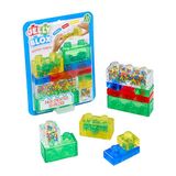 Bizak Jelly Blox creatieve set, 10-delig, sensorische bouwstenenset met zachte en kleurrijke bouwstenen, zacht en eenvoudig te monteren, om aan te trekken en grenzeloos vormgeven, vanaf 2 jaar