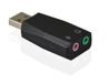 ADWITS Externe USB 3D Stereo Audio Adapter met 3,5 mm Luidspreker Hoofdtelefoon Microfoonaansluitingen,USB Geluidskaart Installatie zonder stuurprogramma's voor Win Mac OS Linux PS4