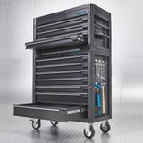 Datona® Gereedschapswagen 7 laden met gereedschapskist 4 laden 100 cm - Zwart