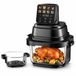Just Perfecto Friteuse sans Huile Verre 1,5L + 4L Cuve Transparente Noir