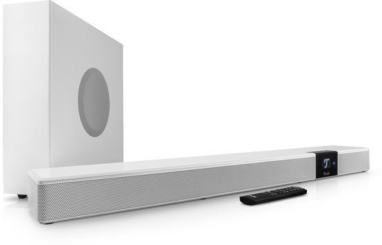 Teufel CINEBAR 22 - Dolby Atmos 5.1 soundbar met draadloze, slanke subwoofer, 8 drivers, home cinema systeem - wit