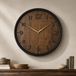 Horloge mural rond, 40 cm, style vintage, silencieux, à piles