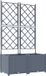 vidaXL Plantenbak - 2 stuks - Lichtgrijs - 80 x 40 x 143 cm - PP