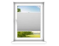 time4blinds - Plisségordijn zonder boren op maat gemaakt - Vouwgordijn - Plisségordijn privacy en zonwering - Eenvoudige installatie - Kant-en-klaar plisségordijn - 100x150 cm - Zilver