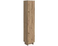 vidaXL - Kast - Set - 2 - st - Artisanaal - eiken - Bewerkt - hout