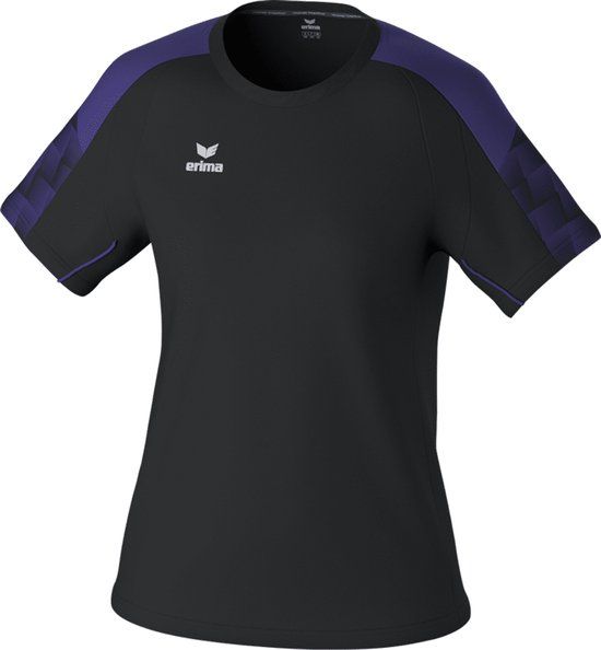 Erima Evo Star T-Shirt Dames - Zwart / Violet - Maat 34