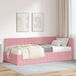vidaXL Cadre de lit d'angle avec matelas rose 90 x 190 cm velours