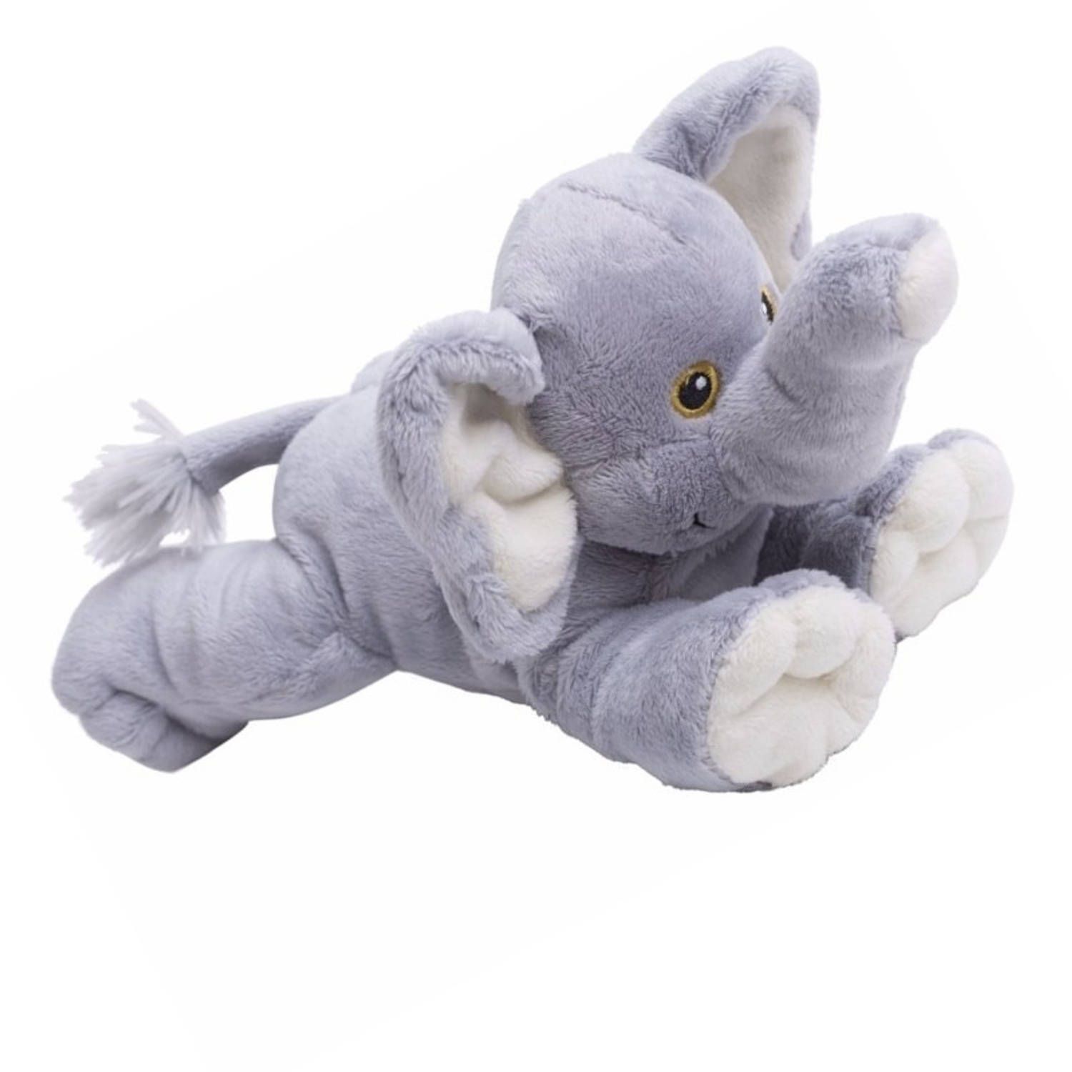 Nature Planet Pluche olifanten knuffeldier - 22cm - Grijs