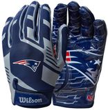 Wilson NFL Stretch Fit New England Patriots American Football Handschoenen Blauw Man, Vrouw