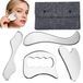 Ensemble de grattoirs Gua Sha en acier inoxydable, avec sac de rangement