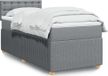 Maison Exclusive - Lit sommier tapissier avec matelas, gris clair, 90x200 cm, textile