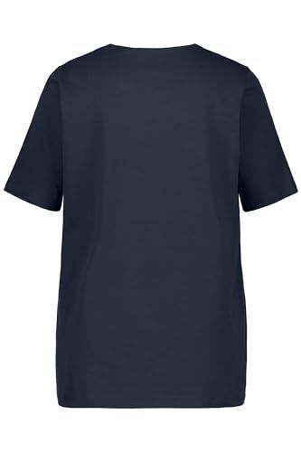 Ulla Popken Women's A-Line Tunic Top - Halflength Sleeves - Outerspace - Size 62/64