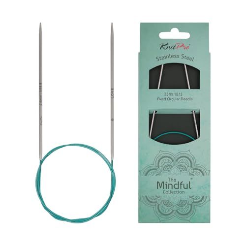 KnitPro 36093 rondbreinaald Mindful 2,50 mm 80 cm Engels, blauwgroen, 2,5 mm