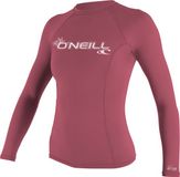 O'Neill Basic Skins L/S Crew Surfshirt - Maat L - Vrouwen - roze/wit