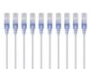Monoprice Set van 10 Cat6A Ethernet-patchkabels - Snagless RJ45, 550 MHz, 10 G, UTP, zuiver blank koperdraad, 30 AWG, 0,9 m, wit, SlimRun serie