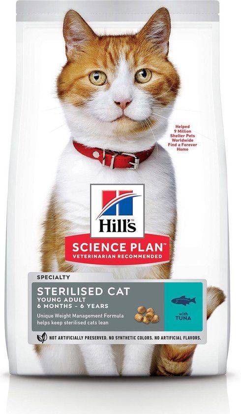 Hill's Feline Sterilised Cat Young Adult Tonijn - Kattenvoer - 3 kg