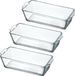 Chef Traiteur Ovenschaal van borosilicaat glas - 3x - rechthoek - 0.8 Liter - 23 x 10 x 6 cm