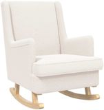 vidaXL Schommelstoel Crèmekleurig 62 x 80 x 85 cm Bouclé
