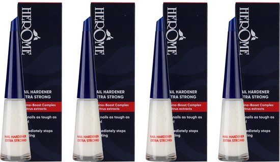 Herome Nagelverharder Extra Sterk en Base Coat - 4 x 10ml