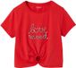 Vertbaudet T-shirt voor meisjes met strikdetail - Rood - Maat 152