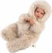 Llorens Leo Huilende Duikpluishond, zachte stoffen romp, geluidmechanisme, baby pop, 45 cm. Taille unique