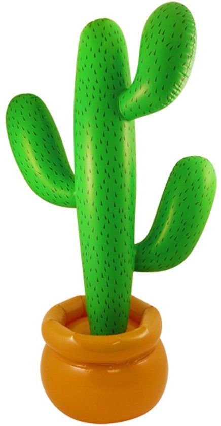 Widmann Henbrandt Opblaasbare cactus - 87 cm - feest versiering - Mexico of Tropische Hawaii thema - PVC
