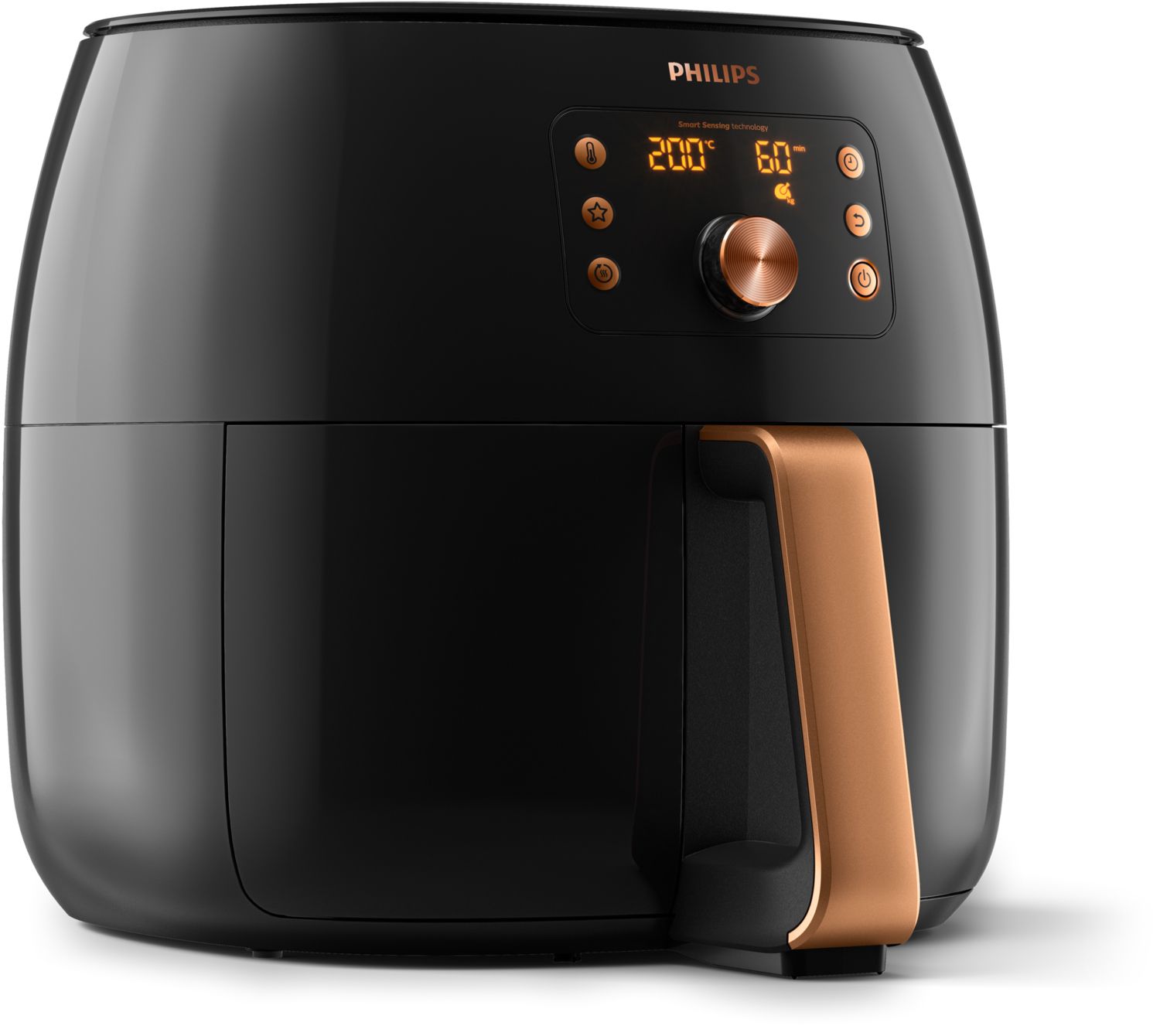 Philips Premium Airfryer XXL HD9867/90 - Smart Sensing - 1.4 kg - Black/Copper