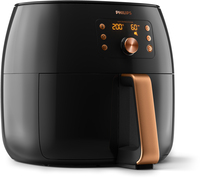Philips Premium Airfryer XXL HD9867/90 - Smart Sensing - 1.4 kg - Black/Copper