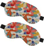 Tendance Slaapmasker Fluweel - 2x - multi kleuren - oogmasker - voor onderweg en thuis