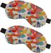 Tendance Slaapmasker Fluweel - 2x - multi kleuren - oogmasker - voor onderweg en thuis